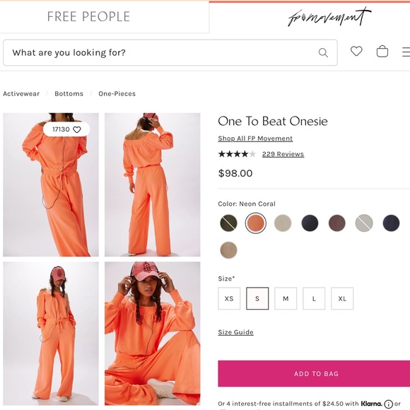 Free People Pants - NWOT Free People Neon Coral Jumpsuit